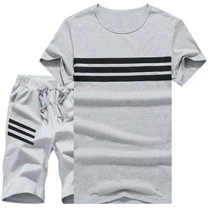 Conjuntos Cortos para Hombre al por Mayor 2026, Logotipo Personalizado, 100% Algodón, 2 Piezas, Verano, Ecológicos, BEMORE SPORTS OEM, Conjunto Casual de Camiseta y Pantalones Cortos - Product Image 2