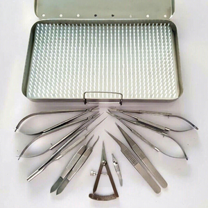 Ensemble d'instruments de microchirurgie, porte-aiguilles micro, micro-ciseaux, acier inoxydable allemand, réutilisable, CE ISO OEM - Product Image 5