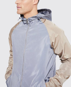 Hombres al aire libre impermeable poliéster liso lluvia chaqueta cortavientos en blanco chaqueta para hombre - Product Image 2