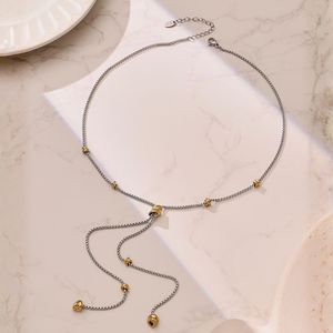 Nouveau design Collier en Y en acier inoxydable avec pampille en zircon cubique longue et lourde Vente en gros - Product Image 4