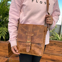 Nouveau Sac Vintage en Cuir Véritable de Créateur Personnalisé pour Hommes, Sacoche Bandoulière en Cuir de Vachette Véritable pour Homme