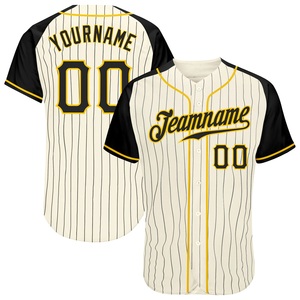 Maillot de baseball personnalisé à rayures fines pour homme, manches courtes, boutons sur le devant, nom et numéro de l'équipe, 100% polyester respirant, taille adulte XS-76 - Product Image 1
