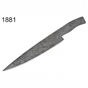 มีดเชฟเหล็กดามัสกัสทำมือแบบเต็มด้าม  รักษ์โลก ใช้ได้ทั้งมือซ้ายและขวา  ใบมีดเปล่าสำหรับครัว 5 ชิ้น - Product Image 1