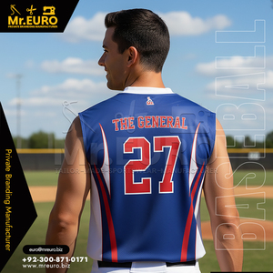 Camiseta de Béisbol sin Mangas, Cuello en V, Unisex, Cierre de Botones, Franja Deportiva, Personalizable para Equipos, Antibacteriana, 100% Poliéster, Impresión Sublimada - Product Image 4