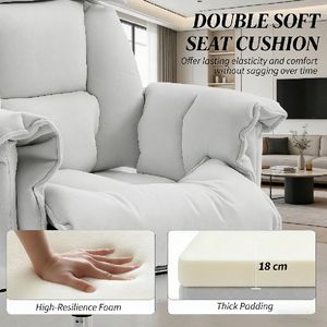 Sedia da Ufficio Ergonomica con Comoda Pelle Sintetica e Meccanismo di Regolazione Maniglia in Nylon PU, Spedizioni Lunedì-Venerdì - Product Image 5