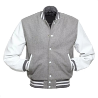 Veste de baseball personnalisée de qualité supérieure pour adultes et jeunes, couleur personnalisée, matière en laine avec manches en cuir, veste universitaire