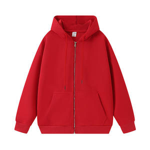 Hot Pickled Pullover 100% Cotton Zipper Hoodie Street Thick Durable Comfort Fit Quick Dry Double Ordinary Luxury Zipper Jackets - Product Image 2