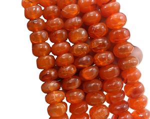 Meilleure qualité 10 pouces Long brin naturel cornaline pierre précieuse perles rondelles lisses fabricant en gros véritable haute qualité - Product Image 1