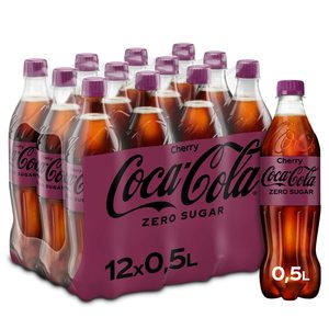 Coca-Cola Cherry Zéro Sucre 12x500ml Bouteilles Boisson gazeuse faible en calories Pack économique Boisson rafraîchissante au cola cerise Vente en gros - Product Image 3