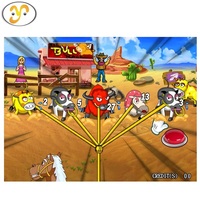 Mesin Game Arcade Koin Keren Bertema Koboi dengan Dekorasi LED Warna-warni untuk Anak-anak di Pusat Permainan Bahasa Inggris
