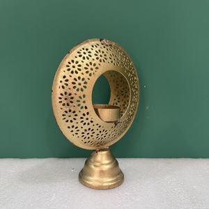 Antique Gold Metal Tealight Candle Holder <b>Decorative</b> <b>Table</b> Lamp Home <b>Decor</b> - Product Image 4