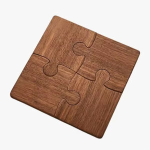 Nouvelles sous-verres modernes en bois faits à la main pour tasses à thé, à prix de gros – Assiettes et sous-verres colorés pour la table - Product Image 1