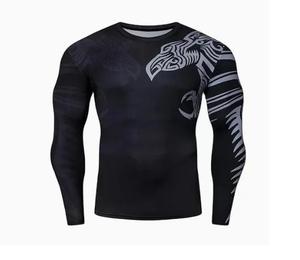 Men’s Custom Gym Rash Guard Quick Dry Compression <b>Base</b> <b>Layer</b> Long Sleeve <b>Skin</b> Fit Training Top - Product Image 1