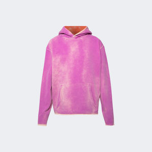 <b>Mens</b> Pink Acid Wash Hoodie Custom Logo Oversized Pullover Streetwear Custom <b>Mens</b> Pink Washed Hoodie Vintage <b>Fleece</b> Oversized - Product Image 3