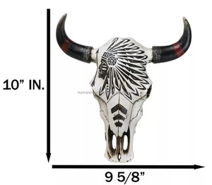 Le bison Crania avec corne Un emblème sacré de l'esprit de protection et de la connexion entre les gens et la nature - Product Image 3