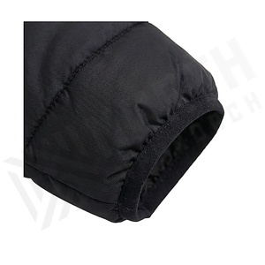Hooded Quilted Jacket Women Black Full Sleeve Winter Polyester Filling Zipper Closure Regular Length Solid Color - Product Image 6
