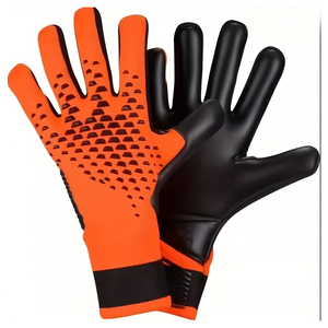 Gants de gardien de but de football, doigts entiers, PU antidérapant, respirant, silicone imprimé, sangle de poignet réglable, fermeture auto-agrippante, unisexe - Product Image 5