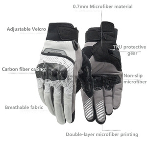 Gants de moto unisexes personnalisables à bas prix, gants de moto d'été respirants en simili cuir, vente en gros - Product Image 4