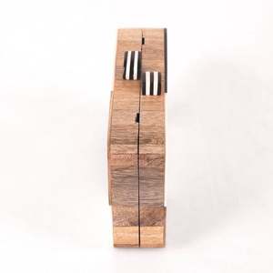 Bolso de Mano de Madera Moderno y Ecológico Hecho a Mano, Bolso de Diseño Decorativo de Madera y Resina, Bolso de Noche Geométrico, Regalo de Boda - Product Image 4