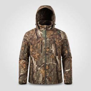 เสื้อแจ็คเก็ตสำหรับล่าสัตว์แบบ Ultra-Quiet Brushed Tricot กันน้ำ กันลม ลายพราง สำหรับการล่าสัตว์แบบมืออาชีพและการเดินป่าบนภูเขา - Product Image 6
