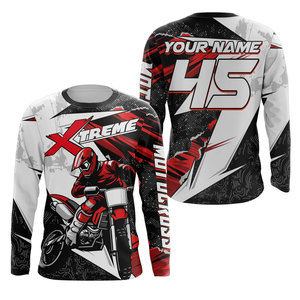 Jersey de Motocross Personalizado para Adultos, Camiseta de Manga Larga para Carreras de Descenso, Secado Rápido y Transpirable, Nombre del Equipo OEM - Product Image 5