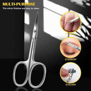 Ciseaux de manucure Morje en acier inoxydable chirurgical pour droitiers, lame droite et aiguisée, manche durable, outil de soin des ongles pour le nail art - Product Image 4