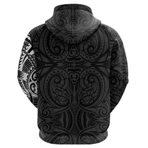 Sweat à capuche polynésien pour homme, personnalisé, à faible MOQ, imprimé 3D par sublimation, manches longues, streetwear, 100 % coton molletonné - Product Image 5