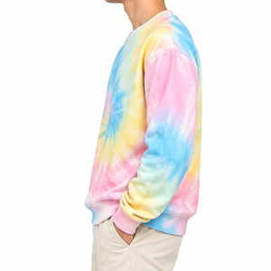 Sweat-shirt Tie-Dye Coupe Décontractée Épaules Tombantes 100 % Coton Vente Directe Usine Printemps Athleisure Automne Export Loisirs Simple et Pratique - Product Image 2