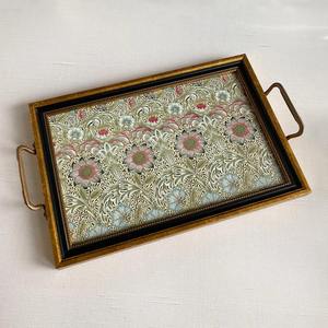 Plateau en bois imprimé style ferme moderne à motif pied-de-poule pour décoration de maison de campagne, plateau de service en gros - Product Image 6