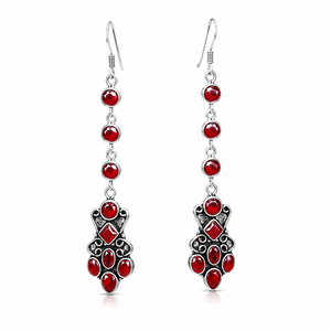 Pendientes Largos de Plata Antigua con Baño de Plata, Estilo Moderno y Atrevido, para Bodas y Fiestas, Venta al por Mayor |   Proveedor Mayorista al por Mayor - Product Image 1