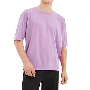 เสื้อยืดผู้ชายราคาถูก ผ้าฝ้าย 100% ทรงปกติ ผ้าถักเนื้อนุ่ม ซักแล้ว ใส่ได้ทั้งแบบลำลองและเป็นทางการ พิมพ์ลายโลโก้ด้านหน้า ลายเรียบ ระบายอากาศได้ดี - Product Image 1