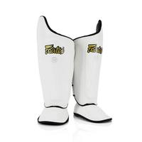 Protège-tibias en cuir Fairtex SP8 Premium pour Muay Thai, MMA, Kickboxing, Sanda – Équipement de protection léger et durable pour l'entraînement