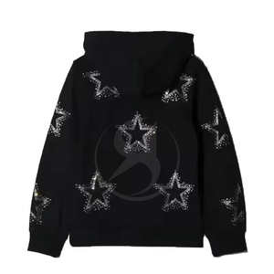 เสื้อฮู้ดผู้ชายผ้าคอตตอนผสมมีฮู้ดประดับพลอยเทียมสำหรับฤดูหนาวชุดมีฮู้ดสำหรับกลางแจ้งดีไซน์ตามสั่ง - Product Image 2