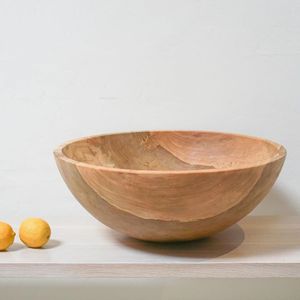 Elegante tazón de madera para servir ensalada, fruta, pasta, colección de vajilla decorativa para mesa. - Product Image 2