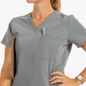 Custom Logo Stretch <b>Hospital</b> <b>Scrubs</b> Suit Tops Pants Wholesale Polyester Spandex Women Medical Uniform Set High Quality Nursing - Product Image 6