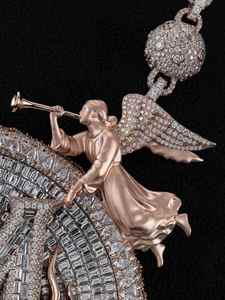 Rose Gold Plated 18K Solid Gold <b>Angel</b> Pendant With Diamond Inlay Seawater Pearl Themed Religious <b>Charm</b> Women's Luxury Jewelry - Product Image 2