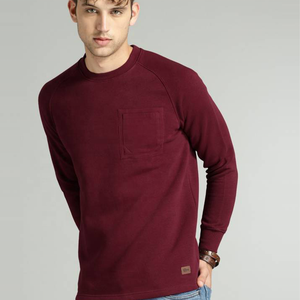 Sudadera de cuello redondo de gran tamaño personalizada para hombre, diseño de hombro caído bordado de algodón 100% de alta calidad para invierno - Product Image 4