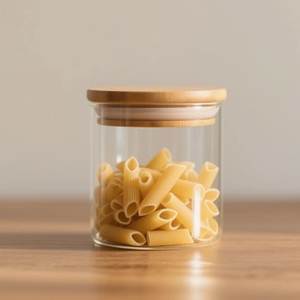Contemporary Glass <b>Jar</b> With Wooden Lid <b>For</b> Storing Honey <b>Jam</b> Spices Cookies Snacks And Dry Food Ingredients <b>Jar</b> - Product Image 4