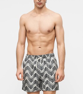 Quick-Dry Custom Swim <b>Trunks</b> Spandex/Polyester UPF50+ Drawstring Closure Durable Floral Print Shorts with Personalized Logo <b>Men</b> - Product Image 4