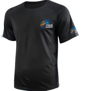 Front-Custom Printed Chest Labels Personalized Customization Your Own Images Custom Text Eco-Friendly Short Sleeve T-Shirts - Product Image 1