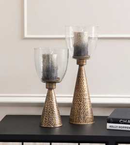 Trend Alert Handmade Candle Stand Set With <b>Glass</b> <b>Shades</b> For Home Decoration - Product Image 3