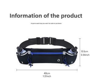 Sports Running Belt Waist Pack Outdoor Waist Bag Nylon 30-40L Water Bottle Holder Adjustable Fitness Jogging Hiking Travel Phone - Product Image 5