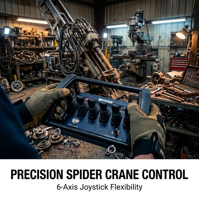 Universal Hydraulic Monoblock Valve Wireless Remote 7 Levers PWM Signal for Machinery Non-destructive Retrofit