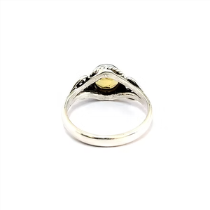 Anillo de Citrino Natural, Plata de Ley 925, Anillo con Gema Amarilla para Unisex, Piedra de Nacimiento de Noviembre, Joyería al por Mayor - Product Image 3