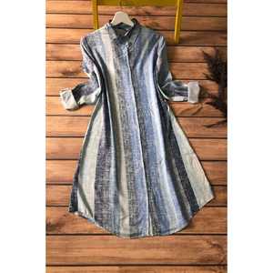 VÊTEMENTS DÉCONTRACTÉS HAUT EN RAYONNE AVEC IMPRIMÉ NUMÉRIQUE GRIS - Product Image 1