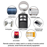 Telecomando RF Universale 315/433MHz a Codice Fisso e Programmabile, Struttura in Metallo, Funzione Privacy, 4 Pulsanti per Porte da Garage