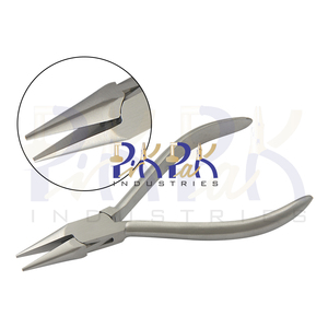 130mm Stainless Steel Matt Finish Chain Nose Smooth Jaw Plier Jewelry Making DIY Crafts Fishing Spring Crimping Wire Stripper - Product Image 1
