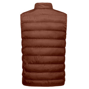 <b>Men's</b> <b>Black</b> Stand Collar Puffer <b>Vest</b> Zipper Closure Windproof Casual Winter Solid Color Polyester Shell Regular Length - Product Image 4