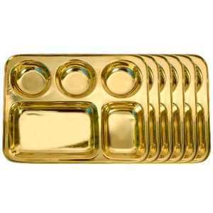 Combo German Plated Sustainable Multifunction Aluminum Decorative Trays Elegant Serving Decor <b>Plates</b> for Diwali Anniversary - Product Image 4
