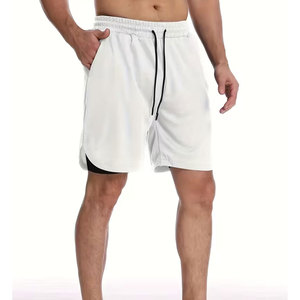 Men Running Shorts Fitness Quick-Drying Black Double <b>Layer</b> Shorts Men Sport Workout Training Bodybuilding Short Pants - Product Image 3